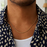 14K Yellow Gold Oval Snake Chain (2.60 mm) thumbnail 4