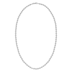 14K White Gold Disco Diamond Cut Bead Chain (4.00 mm)