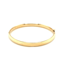 Load image into Gallery viewer, 14k Yellow Gold Dome Design Polished Childrens Bangle (5.50 mm)