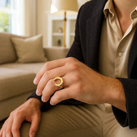Horseshoe Ring in 14K Yellow Gold (8.00 mm)