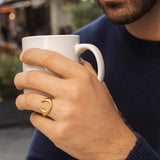 Horseshoe Ring in 14K Yellow Gold (8.00 mm) thumbnail 6