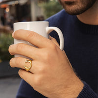 Horseshoe Ring in 14K Yellow Gold (8.00 mm)