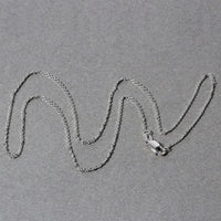 14k White Gold Diamond Cut Cable Link Chain (1.10 mm)