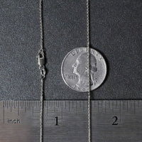 14k White Gold Diamond Cut Cable Link Chain (1.10 mm)