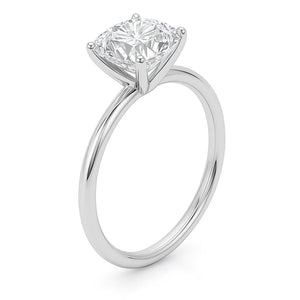 3 Carat Cushion Lab Grown IGI G/VS1 Diamond Solitaire Ring in 10K White Gold