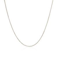 14k White Gold Diamond Cut Round Wheat Chain (0.60 mm)