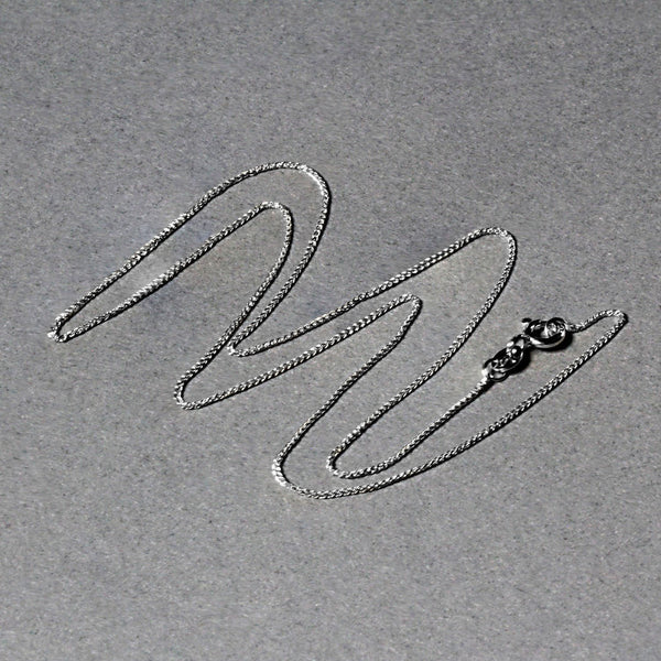 14k White Gold Diamond Cut Round Wheat Chain (0.60 mm)