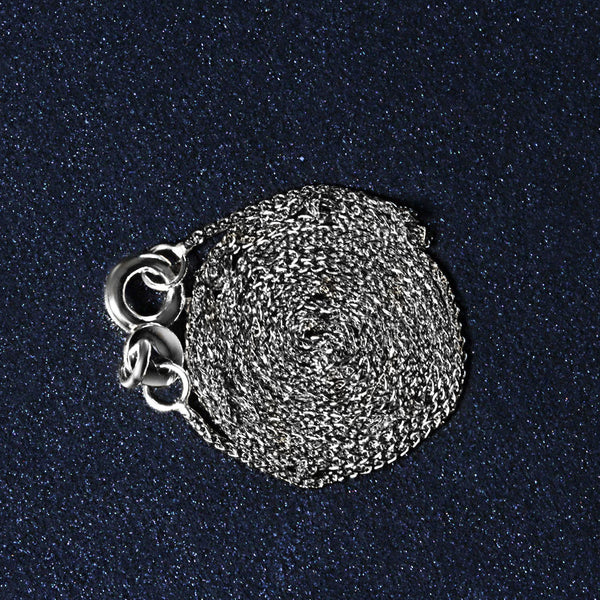 14k White Gold Diamond Cut Round Wheat Chain (0.60 mm)