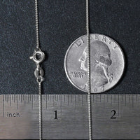 14k White Gold Diamond Cut Round Wheat Chain (0.60 mm)