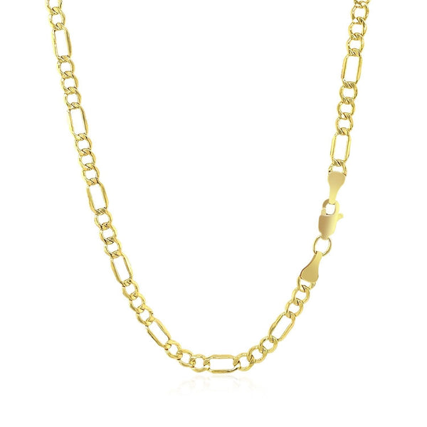 10k Yellow Gold Lite Figaro Chain (3.70 mm)