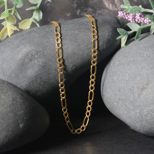 10k Yellow Gold Lite Figaro Chain (3.70 mm)