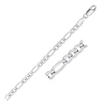 14k White Gold Solid Figaro Chain (6.00 mm)