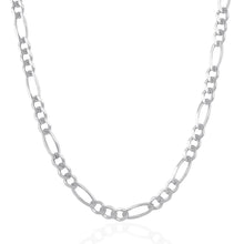 Load image into Gallery viewer, 14k White Gold Solid Figaro Chain (6.00 mm)