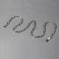 14k White Gold Solid Figaro Chain (6.00 mm)