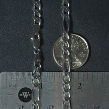 Load image into Gallery viewer, 14k White Gold Solid Figaro Chain (6.00 mm)