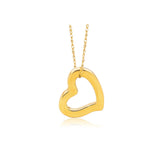 14k Yellow Gold Heart Pendant thumbnail 1