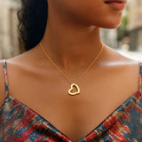 14k Yellow Gold Heart Pendant thumbnail 3