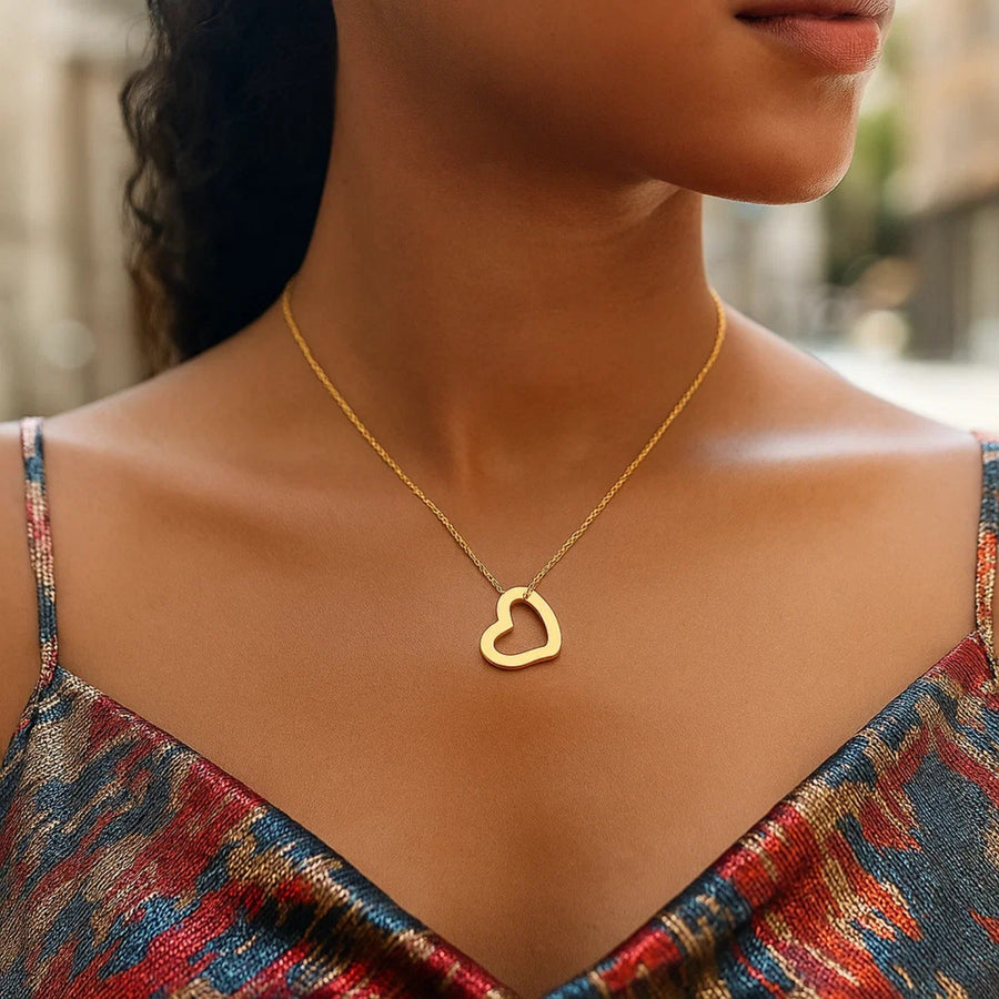 14k Yellow Gold Heart Pendant
