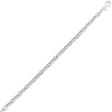 Sterling Silver Rhodium Plated Puffed Mariner Chain (5.90 mm) thumbnail 1