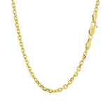 14k Yellow Gold Diamond Cut Cable Link Chain (2.90 mm) thumbnail 3