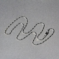 14k White Gold Diamond-Cut Alternating Bead Chain (1.30 mm)
