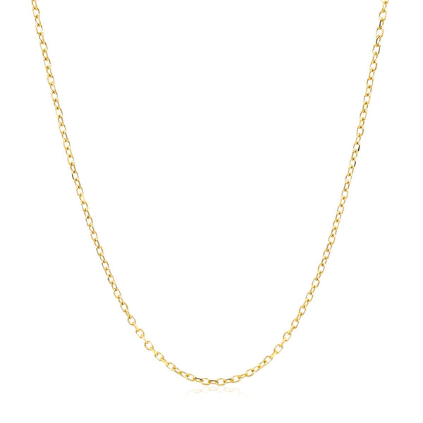 14k Yellow Gold Faceted Cable Link Chain (1.20 mm)