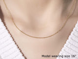 14k Yellow Gold Faceted Cable Link Chain (1.20 mm) thumbnail 4
