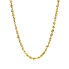 Load image into Gallery viewer, 14k Yellow Gold Solid Diamond Cut Rope Chain (3.00 mm)