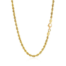 Load image into Gallery viewer, 14k Yellow Gold Solid Diamond Cut Rope Chain (3.00 mm)