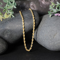 14k Yellow Gold Solid Diamond Cut Rope Chain (3.00 mm)