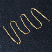 14k Yellow Gold Solid Diamond Cut Rope Chain (3.00 mm)