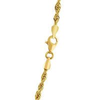 14k Yellow Gold Solid Diamond Cut Rope Chain (3.00 mm)