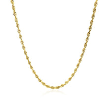 Load image into Gallery viewer, 10k Yellow Gold Solid Diamond Cut Rope Chain (2.50 mm)