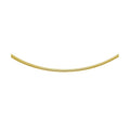 14K yellow gold omega chain necklace with smooth 2.00 mm flattened links