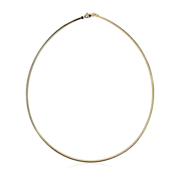 14k Yellow Gold Classic Omega Style Necklace (2.00 mm)