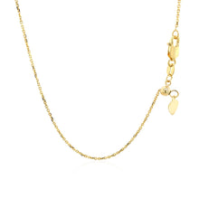 Load image into Gallery viewer, 10k Yellow Gold Adjustable Cable Chain (1.10 mm)