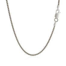 Load image into Gallery viewer, Sterling Silver Rhodium Plated Wheat Chain (1.30 mm)