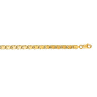 3.3mm 14k Yellow Gold Heart Anklet