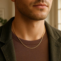 14k Yellow Gold Octagonal Shiny Snake Chain (0.85 mm)