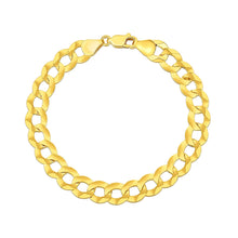 Load image into Gallery viewer, 14k Yellow Gold Solid Curb Bracelet (10.00 mm)