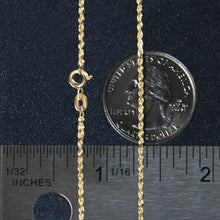 Load image into Gallery viewer, 10k Yellow Gold Solid Diamond Cut Rope Chain (1.40 mm)