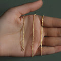 10K yellow gold rope chain with diamond-cut faceted twist links