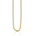 14K yellow gold oval mirror link chain, 2.20 mm width