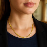 14k Yellow Gold Oval Mirror Chain (2.20 mm) thumbnail 4