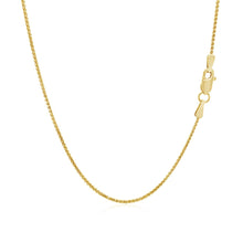 Load image into Gallery viewer, 14k Yellow Gold Diamond Cut Round Wheat Chain (1.00 mm)