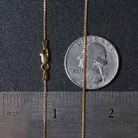 14k Yellow Gold Diamond Cut Round Wheat Chain (1.00 mm)