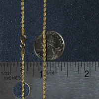 10k Yellow Gold Solid Diamond Cut Rope Chain (2.00 mm)