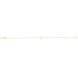 14K Yellow Gold Mini Initial E Bracelet thumbnail 2