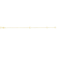 14K Yellow Gold Mini Initial E Bracelet