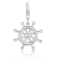 Sterling Silver Ship Steering Wheel Charm